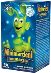 Minimartieni Imunactiv -  complex de vitamine și minerale cu gust de capsuni sau portocale